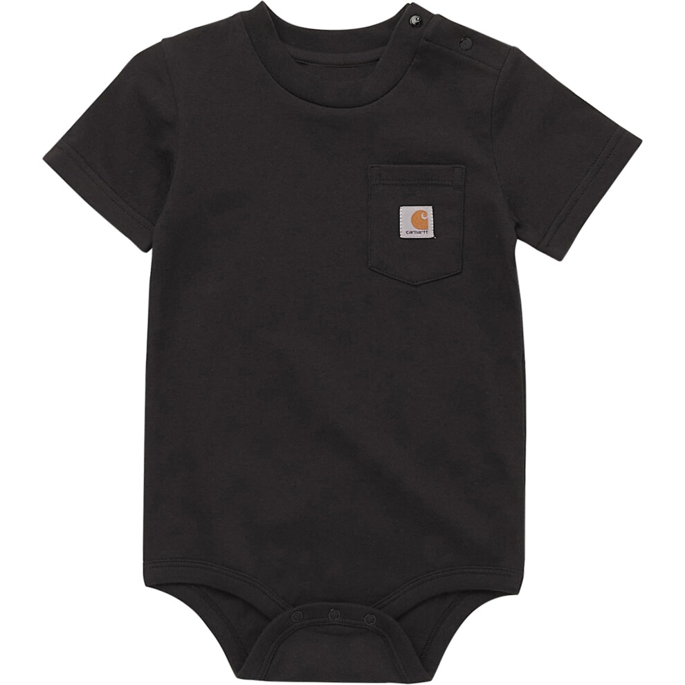 Carhartt Baby Short-Sleeve Pocket Bodysuit  Black  3M