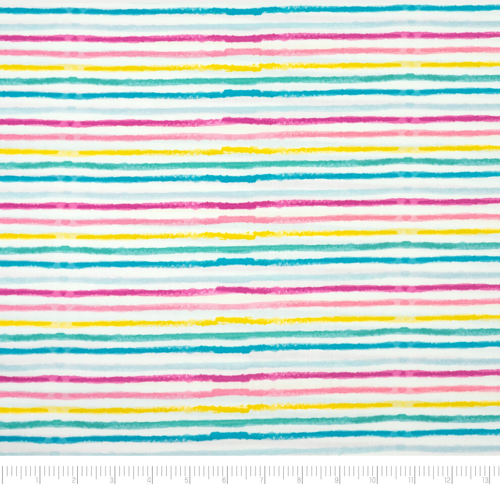 Singer Fabrics  100% Cotton  Multi Stripe  Cut by The Yard