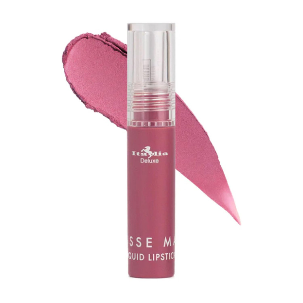 Italia Deluxe Pick 1 Mousse Matte Liquid Lipstick Comfortable Velvet Finish & Zipper Bag (190-10 : Sweetie Full Size)