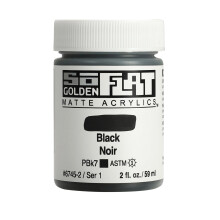 SoFlat Matte Acrylics από GOLDEN Black Επαγγελματικό Ακρυλικό Χρώμα σε Βάζο 2 fl. oz. Αδιαφανές