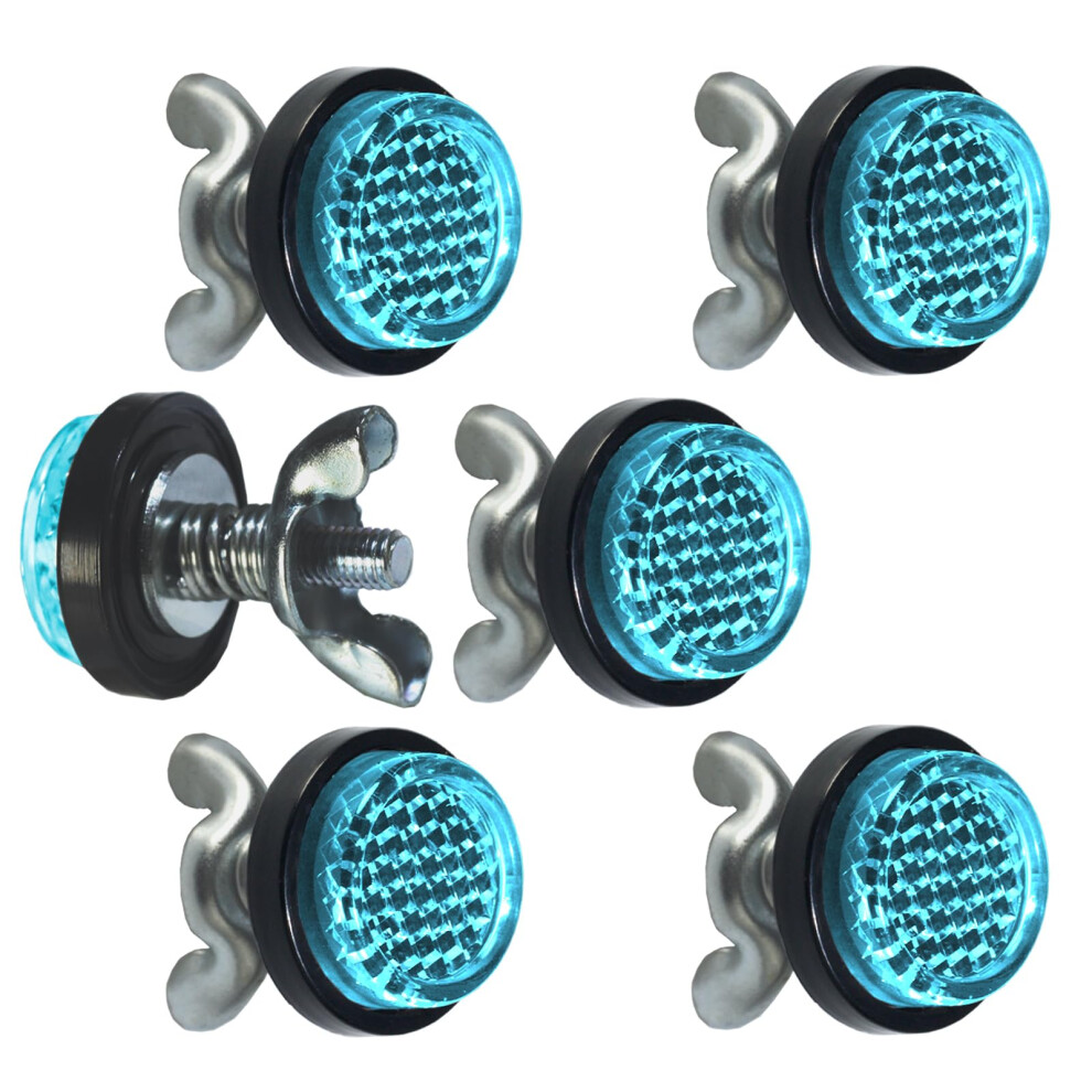 Reflector Motorcycle License Plate Bolts And Nuts Blue 799257500738