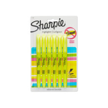 SHARPIE 27108PP Accent Pocket Style Highlighter Fluorescerande Gul 6-pack