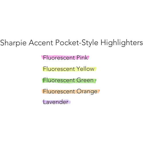 Sharpie SHARPIE 27108PP Accent Pocket Style Highlighter  Fluorescent Yellow  6-Pack 2
