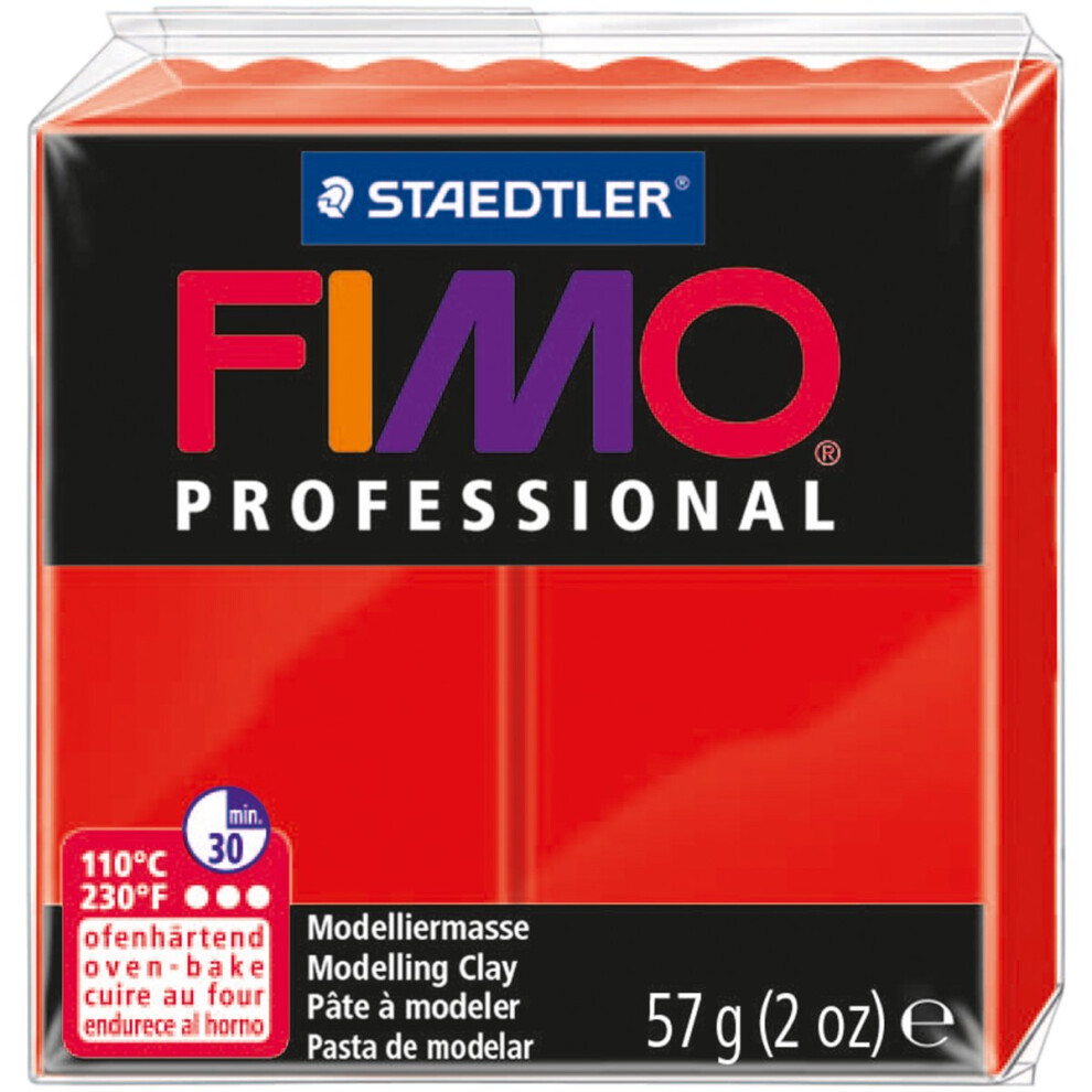 Staedtler Fimo Professional Soft Polymer Clay  2 oz  Red (EF8005-200)