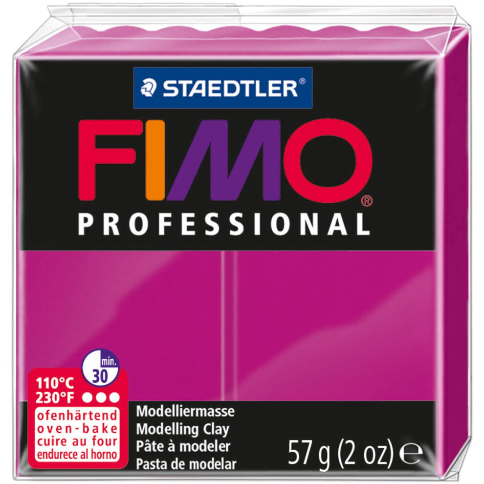 Staedtler Fimo Professional Oven Hardening Modelling Clay  57G  Magenta