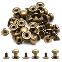 Kyuionty 36 Sets Chicago Schroeven Ronde Phillips Kop Knop Stud Schroeven 8mm Leer Craft Riem Nagel Klinknagel voor DIY Craft Leather Craft Reparatie