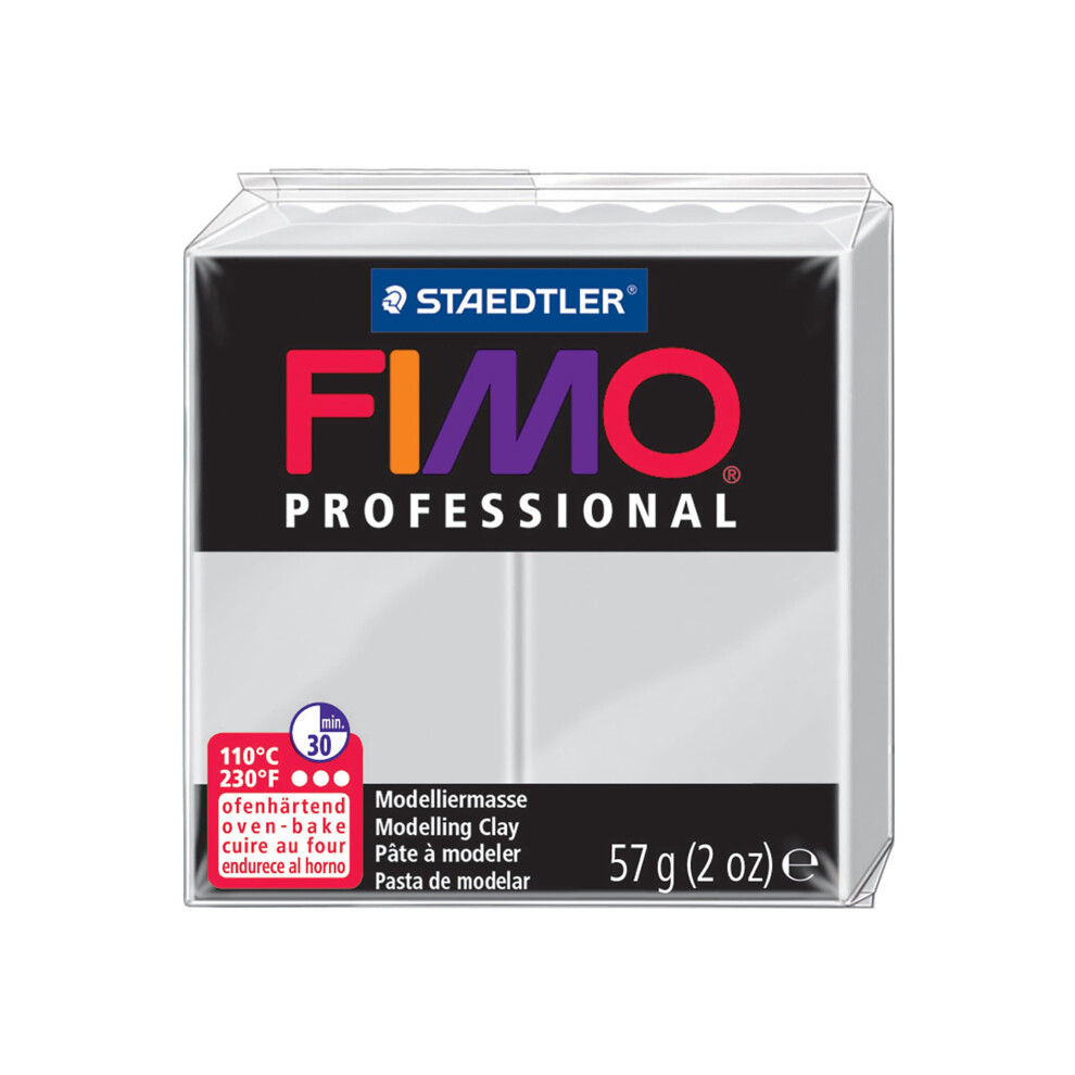 Staedtler EF8005-80 Fimo Professional Soft Polymer Clay  2 oz  Dolphin Grey