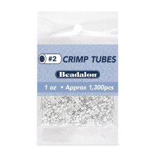 Beadalon Crimp Tubes Size #2 ezstztt 1 uncia kb. 1300 db