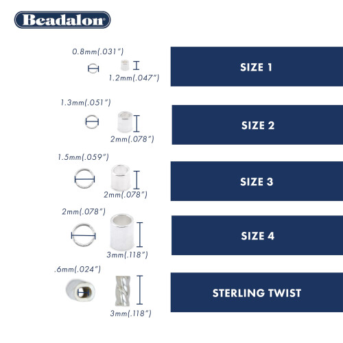 Beadalon Crimp Tubes Size #1 Silver Plated 1 oz Approx. 4 500 pc 2