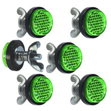 Groene reflector motorfiets kentekenplaatbouten en moeren