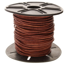 Perlsmed læderledning -dyed antik rødbrun - 1,5 mm spole - 25 yards/22,86 meter -indisk læder thong ideal til fletning perler halskæder Fin snøri