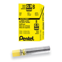 Pentel Super Hi-Polymer Lead Refill  (0.9mm) Thick  B  180 Pieces of Lead (50-9-B)