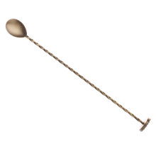 Barfly Bar Spoon with Muddler 11 13/16"""" (30 cm) Antique Gold