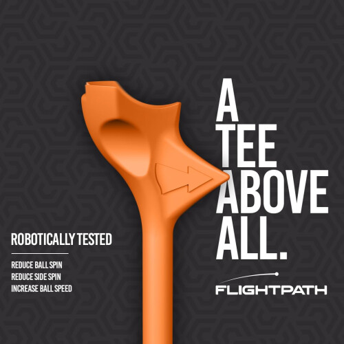 FLIGHTPATH Tees de Golfe Premium - Plástico Durável para Distância e Precisão - Testados Roboticamente 2