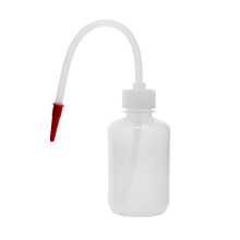 EISCO Wash Bottle 500ml - Polyethylene - Translucent Unbreakable - Screw Cap with Flexible Delivery Tube for Dispensing Liquid - Includes Tube Cap L