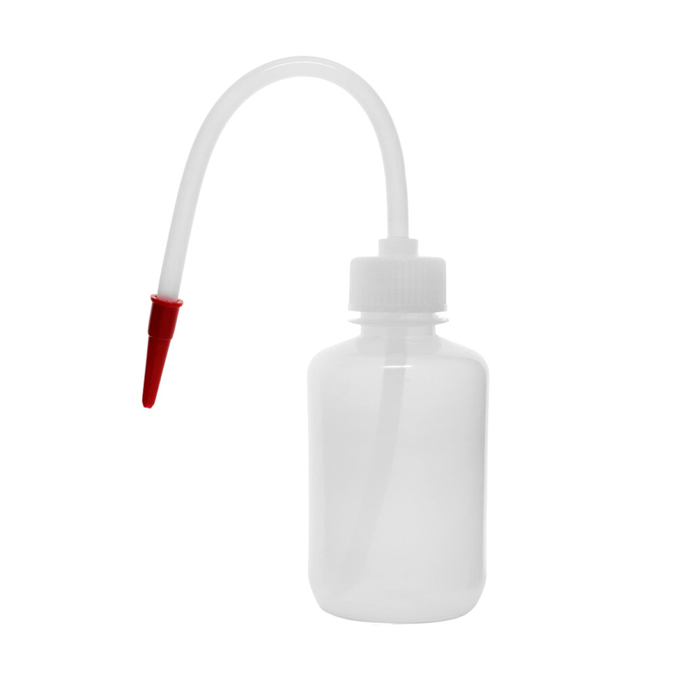 Eisco Wash Bottle 500Ml - Polyethylene - Translucent Unbreakable - Screw Cap With Flexible Delivery Tube For Dispensing Liquid - Includes Tube Cap L