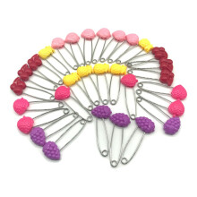 GTONEE Niedliche Baby-Sicherheitsnadeln in Tierform mit Obstmotiv, sichere Clips zum Befestigen von Babykleidung, Windeln und Servietten, Edelstahl, 5