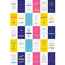 Bible Verse Cards - Inspirational Scripture Messages (60 Unique 3.5 inch x 2 inch Cards)
