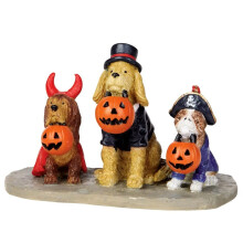 Truco o trato para perros de Halloween en Lemax Spooky Town 12887