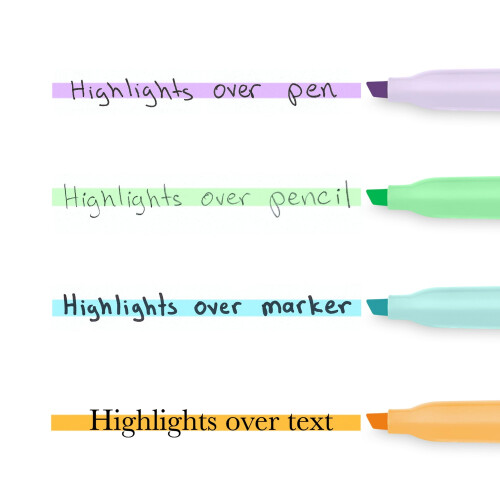 Marcadores Sharpie Accent Pocket, Ponta Chisel, Cores Variadas, Tinta Pastel Suave, Pacote com 6 2