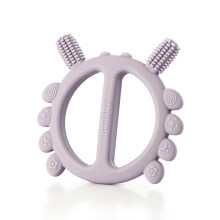 Haakaa Silicone Crab Baby Teether Baby Toys 360Baby Toothbrush Head for Infant Self-Brushing Training Food-Grade Silicone Lavender