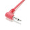 ExcelValley - 5-Pack - Right Angle Mono Modular Patch Cables - 3.5mm 1/8"""" Eurorack Synthesizer [Peach | 45 cm - 17.72""""] 3