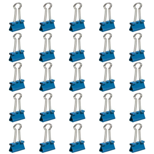 JAM PAPIR Farverige bindeclips - sm - 3/4 tomme (19 mm) - bl bindeclips - 25/pak. 1