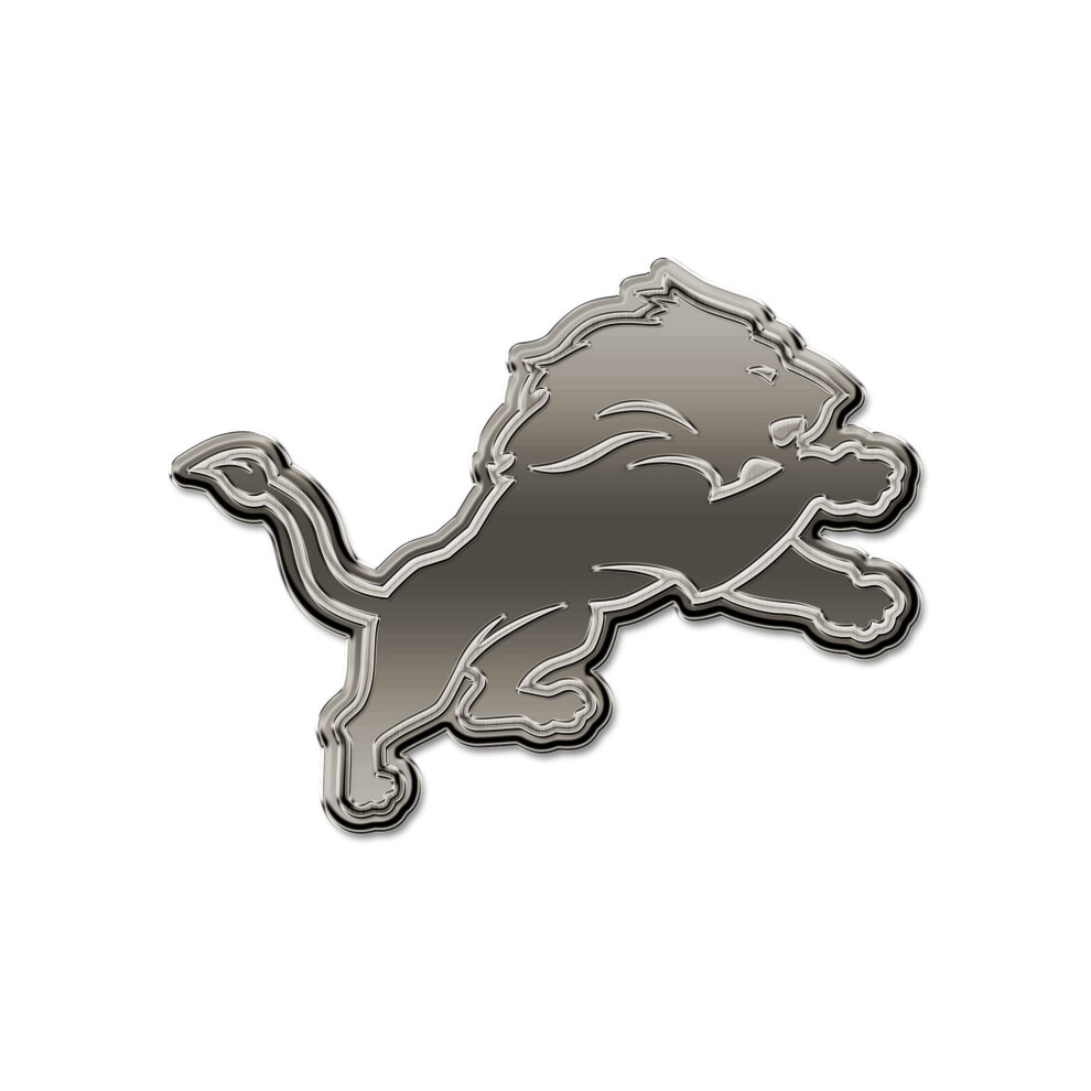 Rico Industries Nfl Detroit Lions Antique Auto Emblem Antique Nickel Auto Emblem For Car/Truck/Suv 611407361771