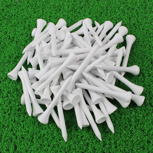 Crestgolf Wood Golf Tees 2-1/8 inch, 100 stuks (wit)