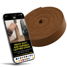 TOFL Echte Top-Grain Leren Strap | 72 Inch Lang | 3/4 Inch Breed | 1/8 Inch Dikke (7-8 oz) | 1 Leren Strip voor DIY Projecten