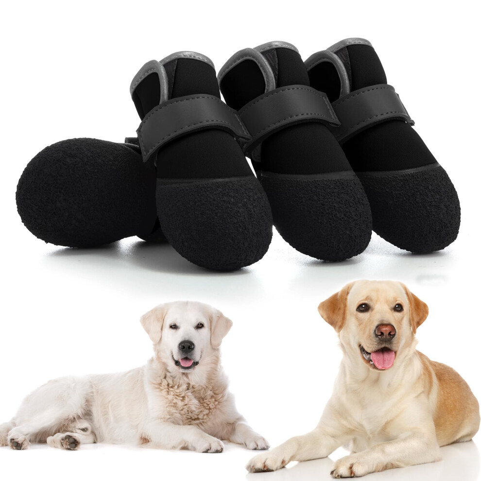 Chaussures Pour Chien Dogoys, Bottes D'extéRieur AntidéRapantes Et ImperméAbles Pour Chiens De Taille Moyenne à Grande, 4 PièCes Pour L'hiver, Le-image