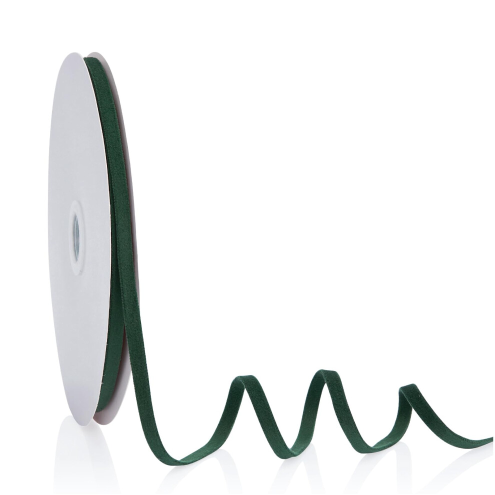 Waldgr?Nes Samtband, Doppelseitig, 0,64 Cm, Durchgehend, 18,18 M, Geeignet F?R Christbaumschmuck, Geschenkverpackungen, Kranzdekoration, Hochzeit-image