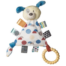 Taggies Bandleksaker Baby Rattle Brbar triangelaktivitetsleksak med sensoriska taggar 6-tums valp