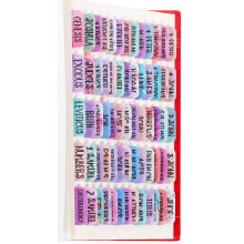 Guias de Bíblia Decorativas Roxas - Adesivas - Grande Impressão - Coloridas, 90 guias no total