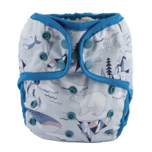 Sigzagor Baby-Windel  berzug, Einheitsgr    e, 3,6 kg bis 16,3 kg (Bear Ice)