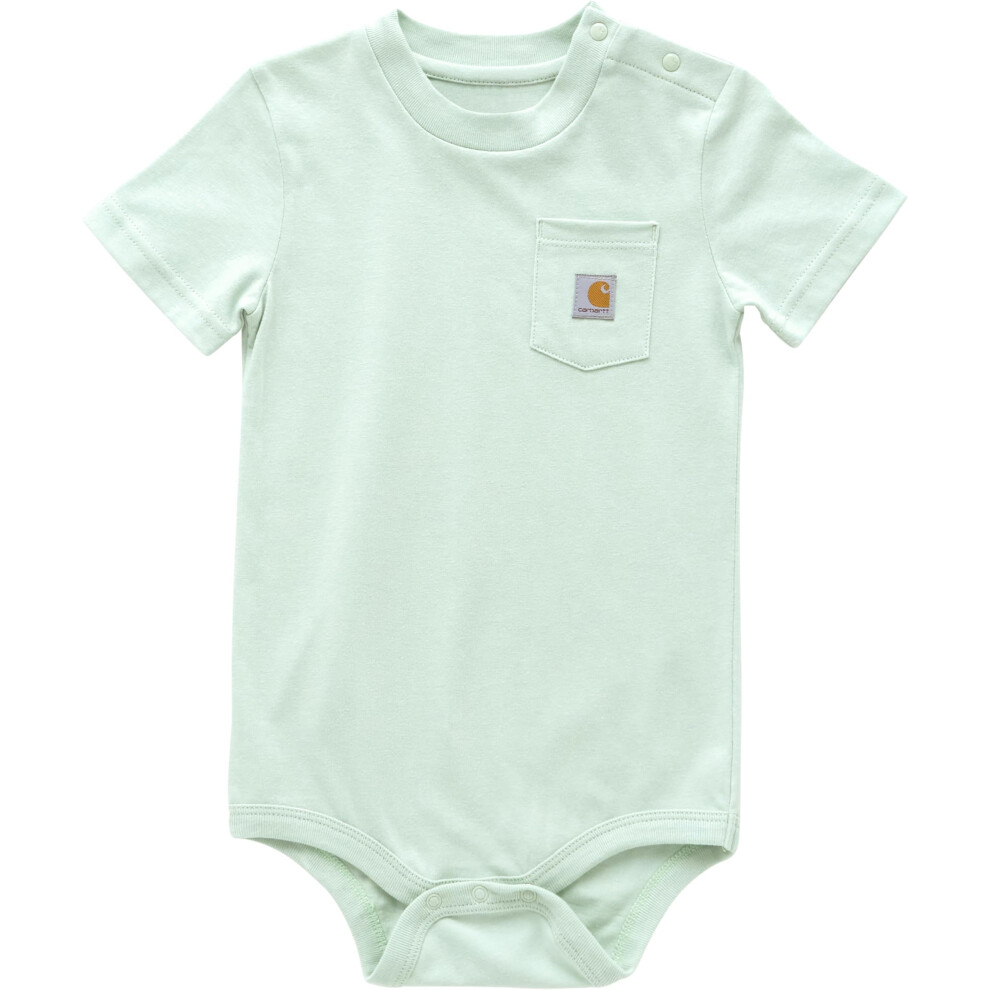 Carhartt Baby Short-Sleeve Pocket Bodysuit  Surf Spray Green  3M