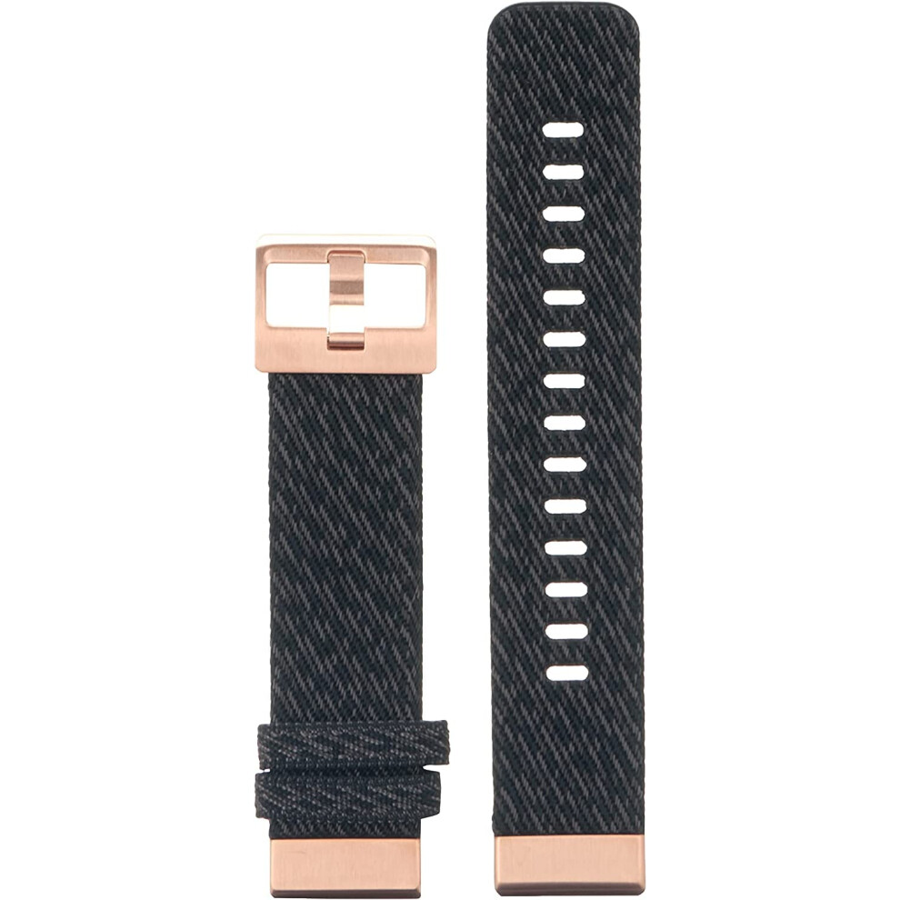 Garmin Quickfit Watch Band Heathered Black Nylon With Rose Gold Hardware 20Mm