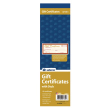 Adams 1-teilige Geschenkgutscheine mit Abschnitt, 3-1/4"" x 11"" 25 Gutscheine/BK (GFTBK1)