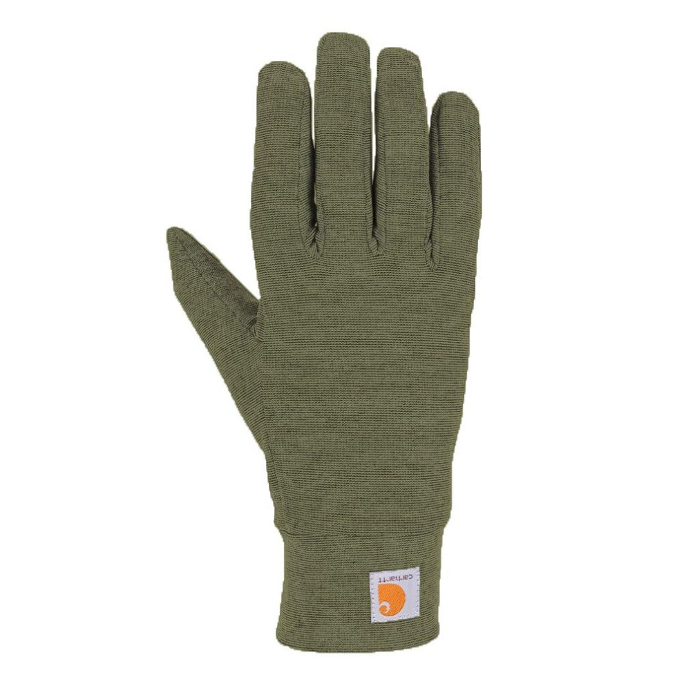 Carhartt mens Heavyweight Force Liner Cold Weather Gloves  Burnt Olive Heather  Small US