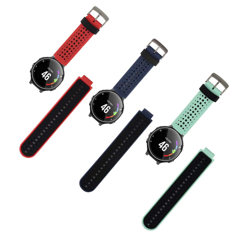 Tkasing Compatible with Garmin Forerunner 235 band Soft Silicone Replacement Watch Band fit Garmin Forerunner 235/235 Lite/220/230/620/630/735XT/Appro