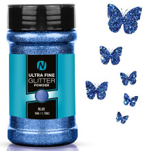 Glitter- Noverbee Blue Glitter Fine Glitter- 50g Extra jemn trpytky. Great Resin Accessories Craft Glitter Glitter Powder for Slime Powder for Nails