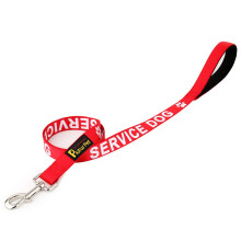 Plutus Pet Service Hundeleine mit weichem, gepolstertem Neoprengriff, beidseitig bedruckt mit groen Buchstaben, 1,2 m lang, rot, 1,9 cm breit, fr m