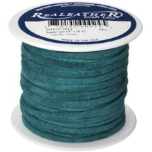 Lacet en cuir su   d    Silver Creek Leather Co Realeather SOS25-2044 pour l'artisanat et la fabrication de bijoux, 0,125"" x 25', vert Pacifique, 1 b