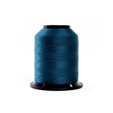 Finesse draad effen kleuren | 100% polyester 3-laags 50 gew. | Draadkegels | 100% polyester draad voor quilten en naaien (denim 1 100 meter)
