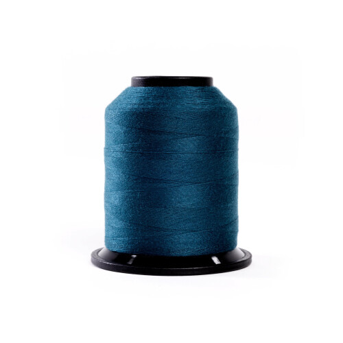 Finesse Thread Solid Colors | 100% Polyester  3ply  50wt | Thread Cones | 100% Polyester Thread for Quilting and Sewing (Denim  1 100 Yards)
