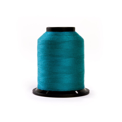 Finesse Thread Solid Colors | 100% Polyester  3ply  50wt | Thread Cones | 100% Polyester Thread for Quilting and Sewing (Peacock  1 100 Yards)