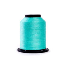 Finesse draad effen kleuren | 100% polyester 3-laags 50 gew. | Draadkegels | 100% polyester draad voor quilten en naaien (Baja Blue 1 100 yards)