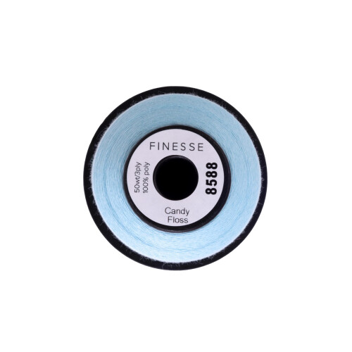 Finesse Thread Solid Colors | 100% Polyester  3ply  50wt | 100% Polyester Thread for Quilting and Sewing (Robin Egg  1 100 Yards) 1