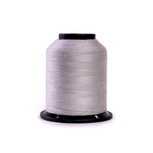 Finesse Thread Solid Colors | 100% Polyester  3ply  50wt | Thread Cones | 100% Polyester Thread for Quilting and Sewing (Silver  1 100 Yards)