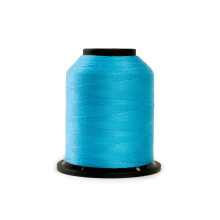 Finesse draad effen kleuren | 100% polyester 3-laags 50 gew. | Draadkegels | 100% polyester draad voor quilten en naaien (Tahitiaans blauw 1 100 mete
